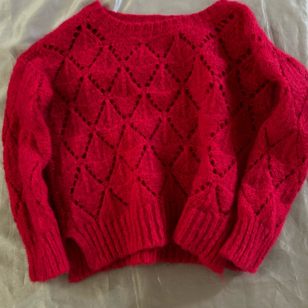 ANTHROPOLOGIE pink sweater